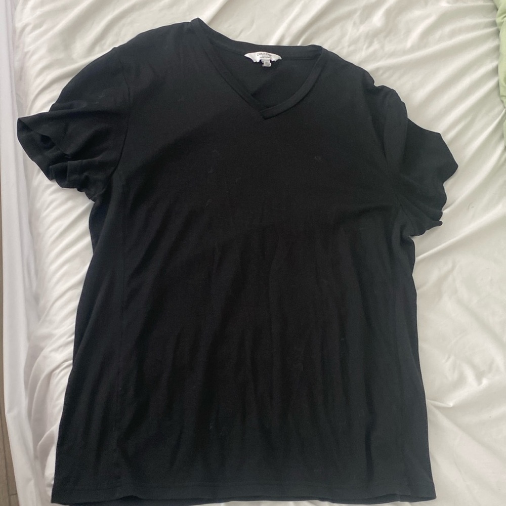 Calvin Klein black v neck shirt